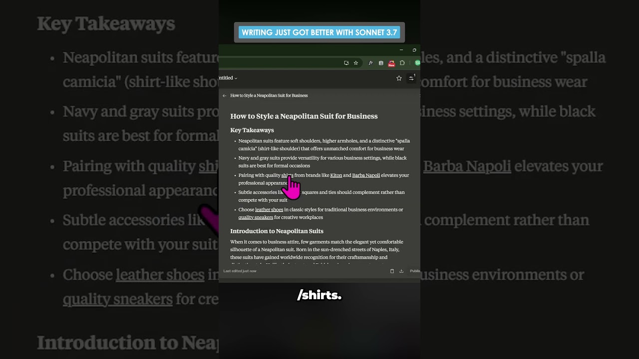 AI Written Articles Just Got Better with Sonnet 3.7 #ai #contentwriting #anthropicclaude