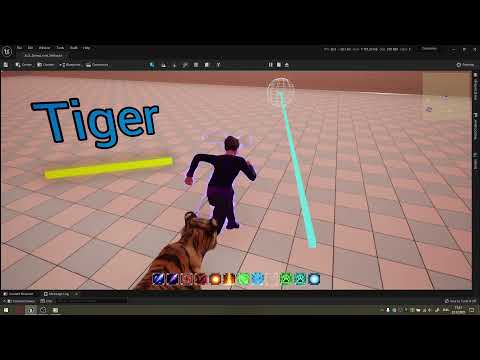 #AI companion follow character dynamic movement position #UE5 #Tiger #ALSv4 #gamedev #UnrealEngine5