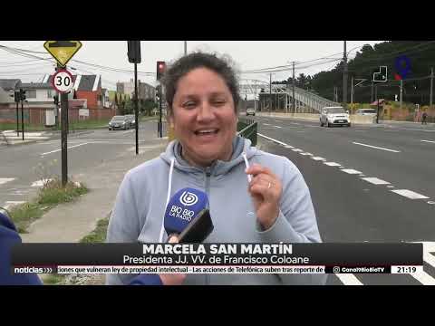 Insólito instalan paradero junto a una reja en San Pedro de la Paz