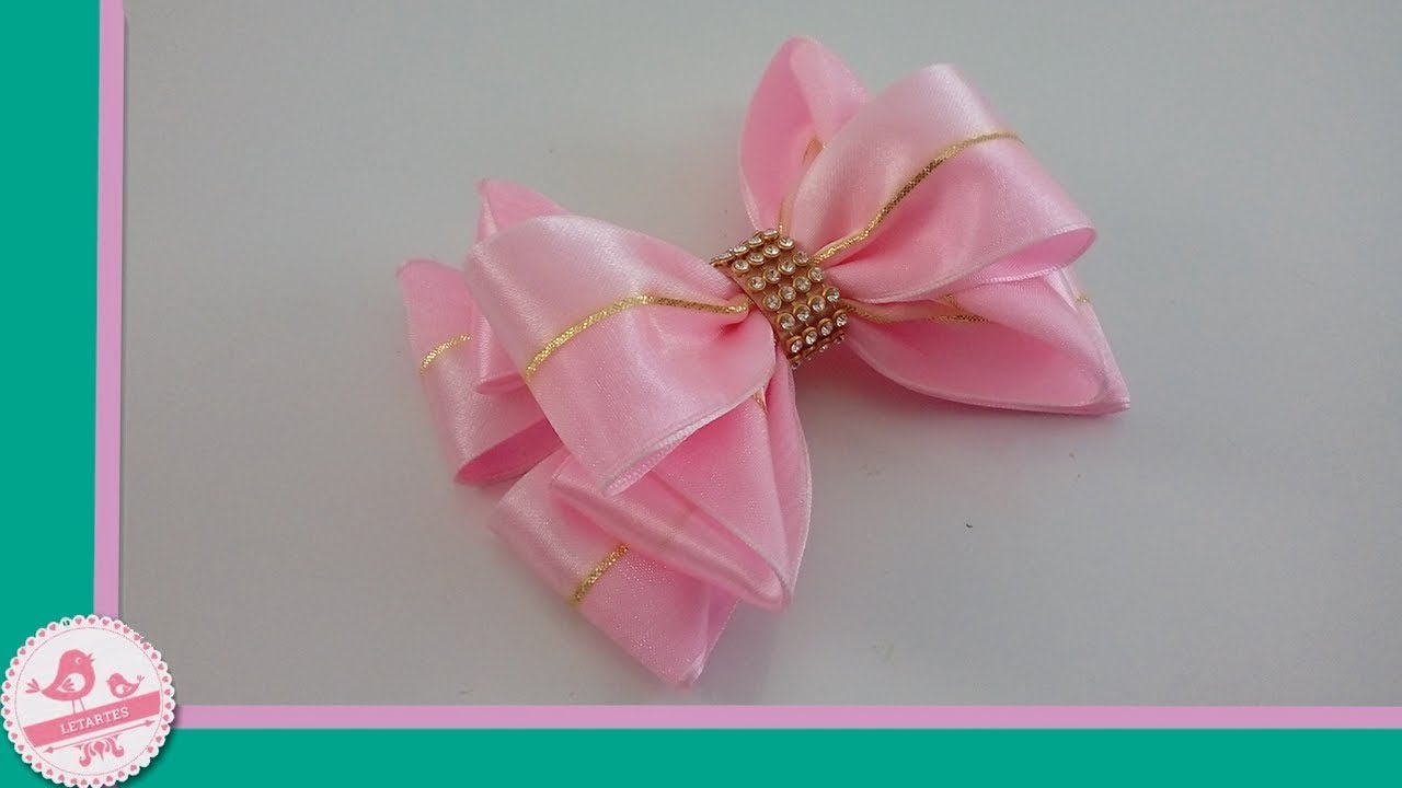LAÇO DE FITA DE CETIM COM ORGANZA || DIY-PAP