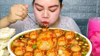 Download lagu Pedas nya bakso urat tenis sapi pake bihun sambal pedas satu mangkok,ice buah Mukbang mp3