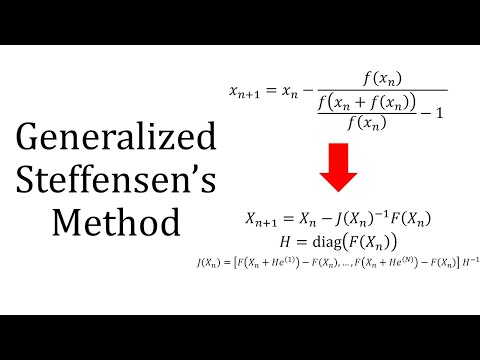 Steffensen's Method for Systems of Nonlinear Equations Generalized Steffensen's Method video