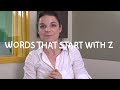 Weekly English Words with Alisha - Words that Start with Z