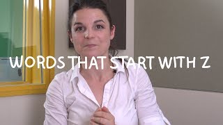 Weekly English Words with Alisha - Words that Start with Z