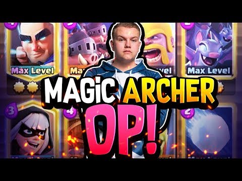 MAGIC ARCHER = OP! 12 Wins NEW Grand Challenge Deck LIVE Gameplay - Clash Royale
