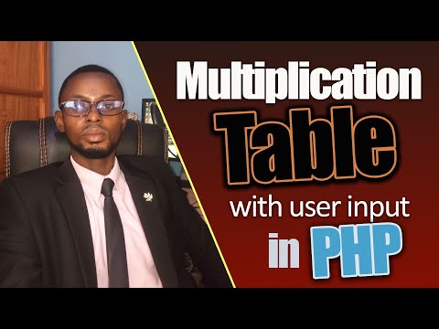 How to make multiplication table in PHP | With Input from user