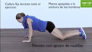 Flexión brazos con apoyo de rodillas