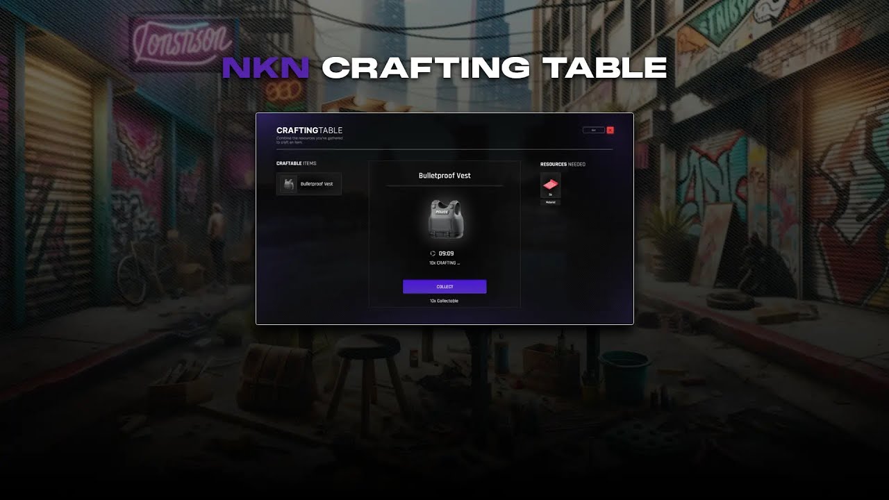 [ESX] NKN - Crafting Table | Items & Weapons - 20% OFF thumbnail 2