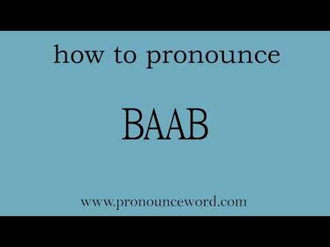 how to pronounce the english word  BAAB.amazing resource.learn from me.