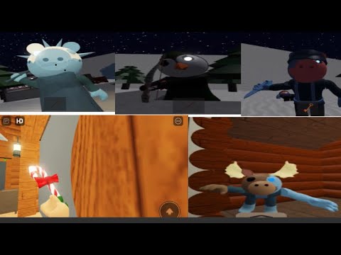 Piggy fan game: Impossible Winter Holiday. All jumpscares by abbocore.
