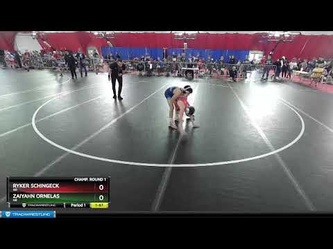 97 Lbs Champ. Round 1 - Ryker Schingeck, WI Vs Zaiyahn Ornelas, NE Cfca