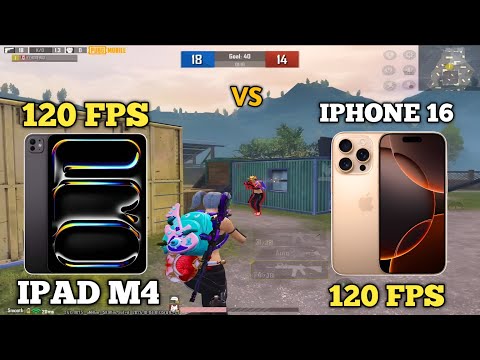 iPhone 16 Pro Max VS iPad Pro M4 (120 FPS) PUBG TDM Test || Which Device Perform Best In PUBG MOBILE