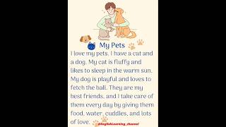 Learn English with Short Story||My Pets #learnenglish #learn