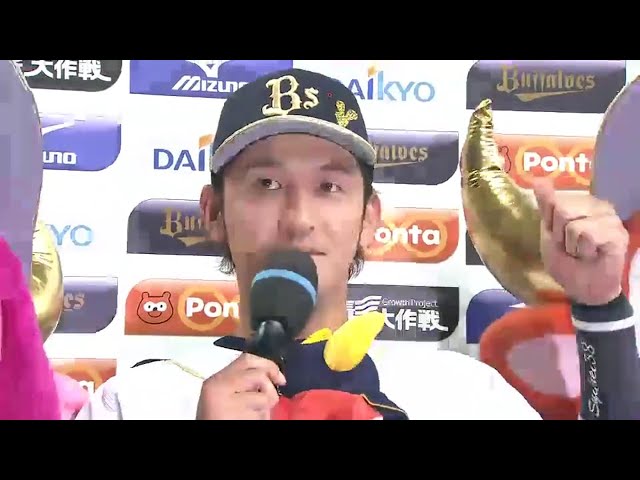 バファローズ・小島選手ヒーローインタビュー 2016/8/10 Bs-H