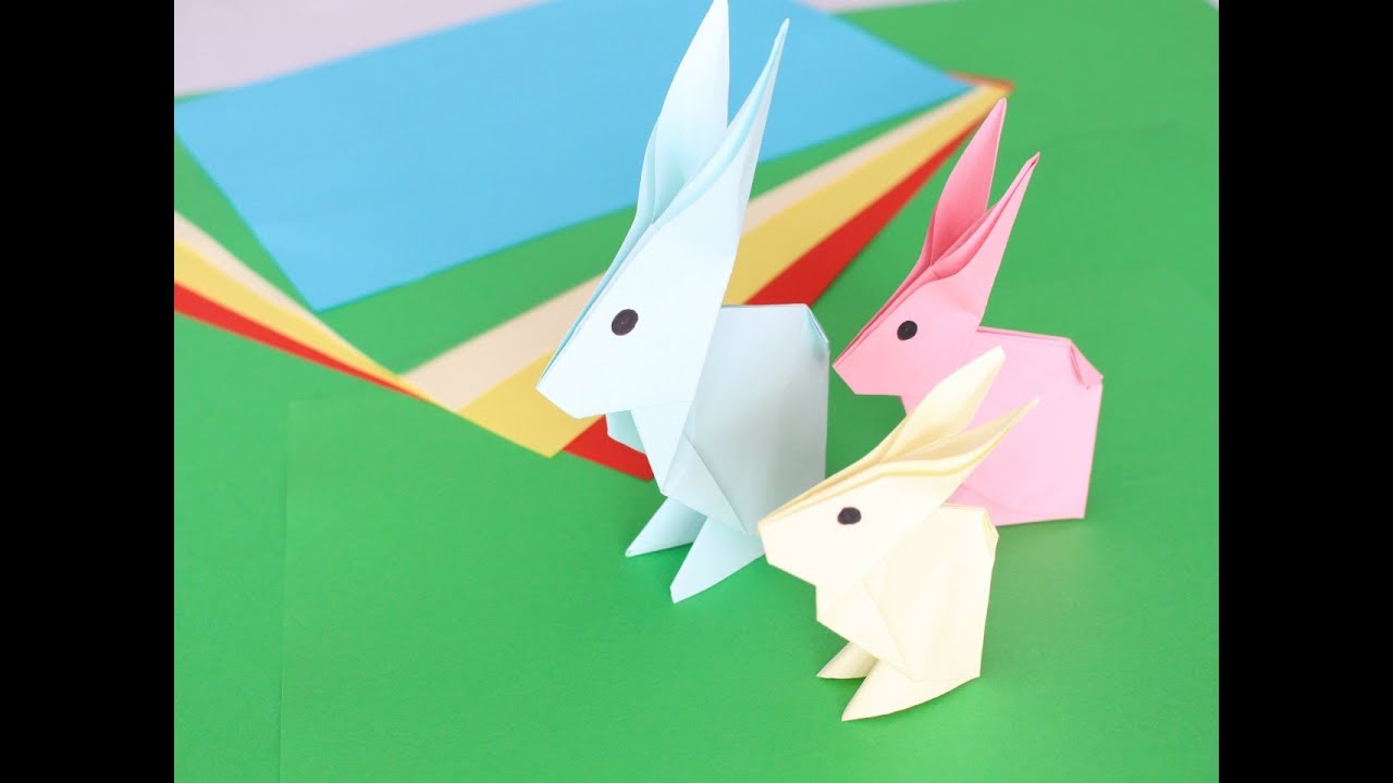 Как сделать зайчика из бумаги - Оригами. How to make a paper rabbit. Conejito de papel Origami.