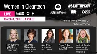 #StartupWomen | March 8, 2017 | National Women in Cleantech Panel