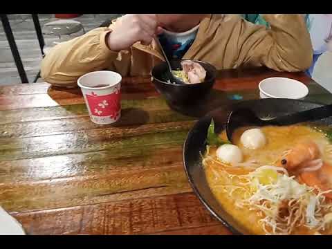 海南雞飯與海鮮拉沙米粉，以及肉骨茶拉麵
