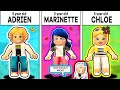 Miraculous 5 YEAR OLDS: Marinette vs Adrien vs Chloe (🏠Roblox Miraculous Quests RP)