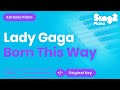 LADY GAGA "Born This Way" (Piano backing for ...