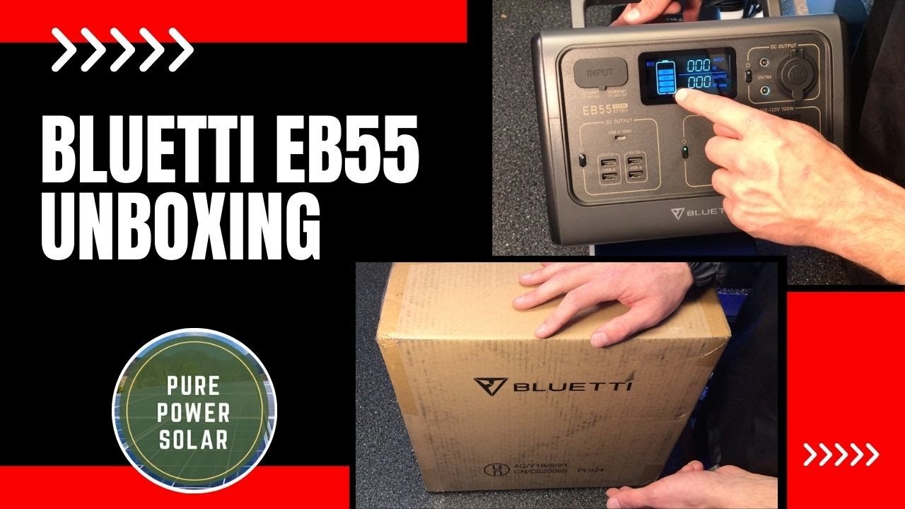 Bluetti EB55 Unboxing Video + Accessories & Ports Overview（行動電源接口操作教學）