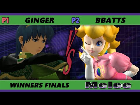 S@X 405 Online Winners Finals - Ginger (Marth, Sheik, Fox) Vs. Bbatts (Peach) Smash Melee - SSBM