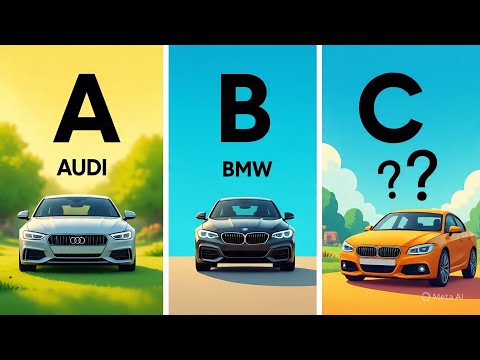 ABC Car Brands | Learn Alphabet A to Z | Car Names for Kids