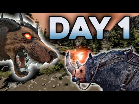 Tekking Out Highlands Cave Day 1 and Dominating Early Game! - ARK PvP