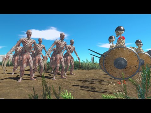 SABER GHOUL VS SKELETON WARRIOR - Animals Revolt Battle Simulator