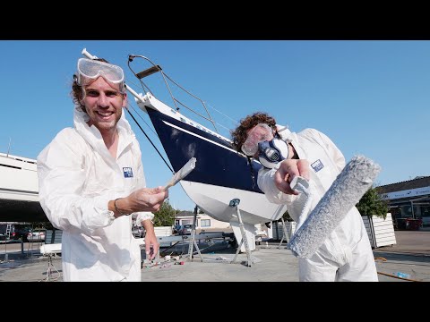 How to paint a sailboat? (epoxy primer + antifouling) Ep.7