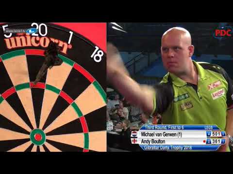 2018 Gibraltar Darts Trophy Round 3 van Gerwen vs Boulton