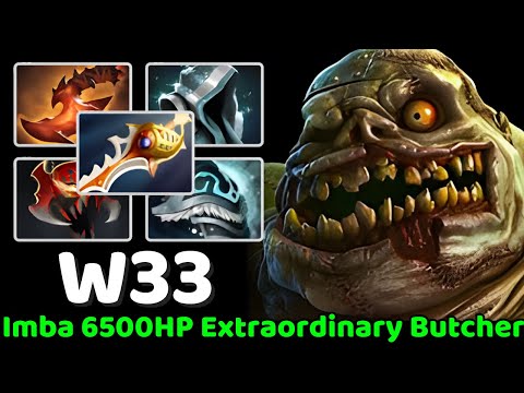 W33 [Pudge] Imba Has Build An Outstanding Butcher Mid lane 6500 HP Continuous MMR #dota2#W33#Pudge
