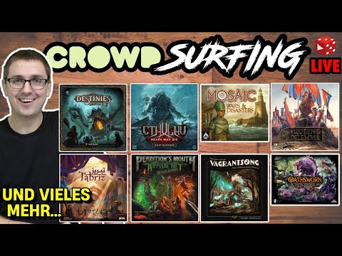 Crowdsurfing Oktober 2022 - Viel los auf Gamefound, Kickstarter & der Spieleschmiede!