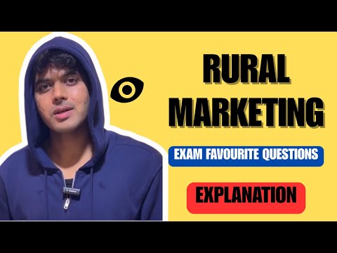 Rural Marketing For BBA 5th Semester Important Questions