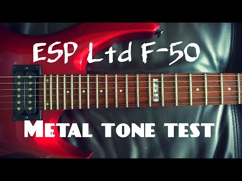 ESP Ltd F-50 quick metal tones with drum backing track - plays well for the price!