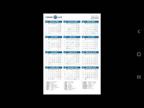 2040 Calendar
