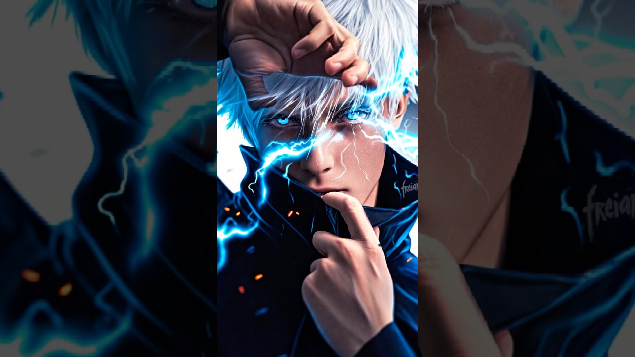 Drawing gojo with glow art || Jujutsukaisen character drawing || #animedrawing #art