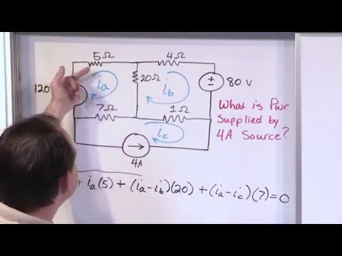 Lesson 13 - Mesh Current Problems, Part 3 (Engineering Circuits)
