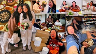 VLOG: husband surprised me + bestie!!! ❤️ cooking w/ bestie, slumber party, making my fave dessert ✨