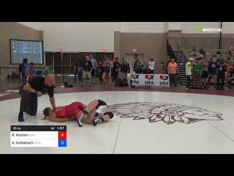 2018 Women's National /UWW Junior Women  55 Semi-Finals - Ronna Heaton (Team) Vs. Andrea Schlabach