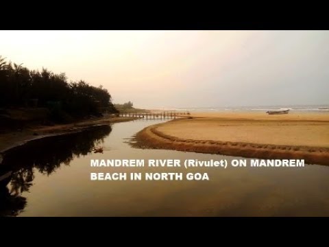 MANDREM RIVER (Rivulet) ON MANDREM BEACH IN NORTH GOA: Sunny O Saiba Resort #goaasitis
