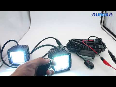 Проводка Sanmak (Кнопка + Пульт - 3 режима стробоскопа) для подключения 2-х фар или балок, до 180W