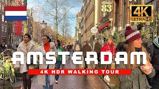 🇳🇱 4K Amsterdam Walking Tour 🍂 Amsterdam's Enchanting Canals in Stunning 4K HDR 60fps