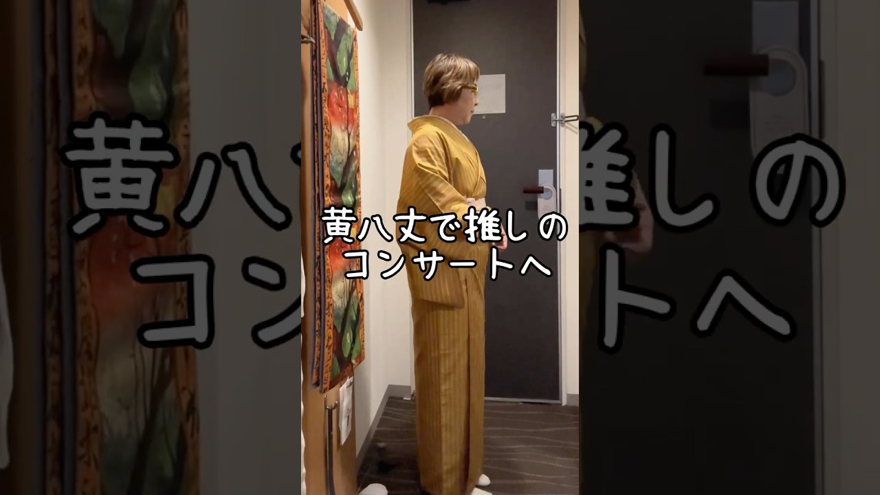 黄八丈で推しのコンサートへ（2026年2月）　#黄八丈 #着物でおでかけ