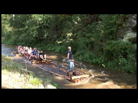 Floßfahrt auf der Wilden Rodach  bei Wallenfels 2013