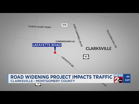 Road widening project impacts traffic in Clarksville