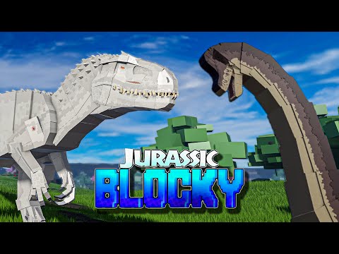 Indominus Rex Vs Brachiosaurus Who Is Stronger | Roblox Jurassic Blocky