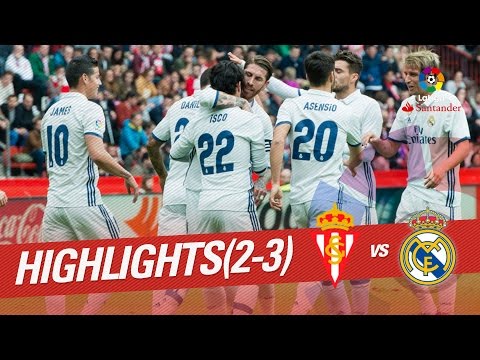 Resumen de Sporting de Gijón vs Real Madrid (2-3)