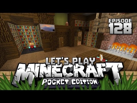 Let's Play Minecraft PE - Ep.128 : Personal Enchanting Library/RIP Shivers