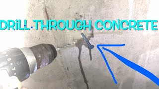 How to drill through concrete cement basement walls cement