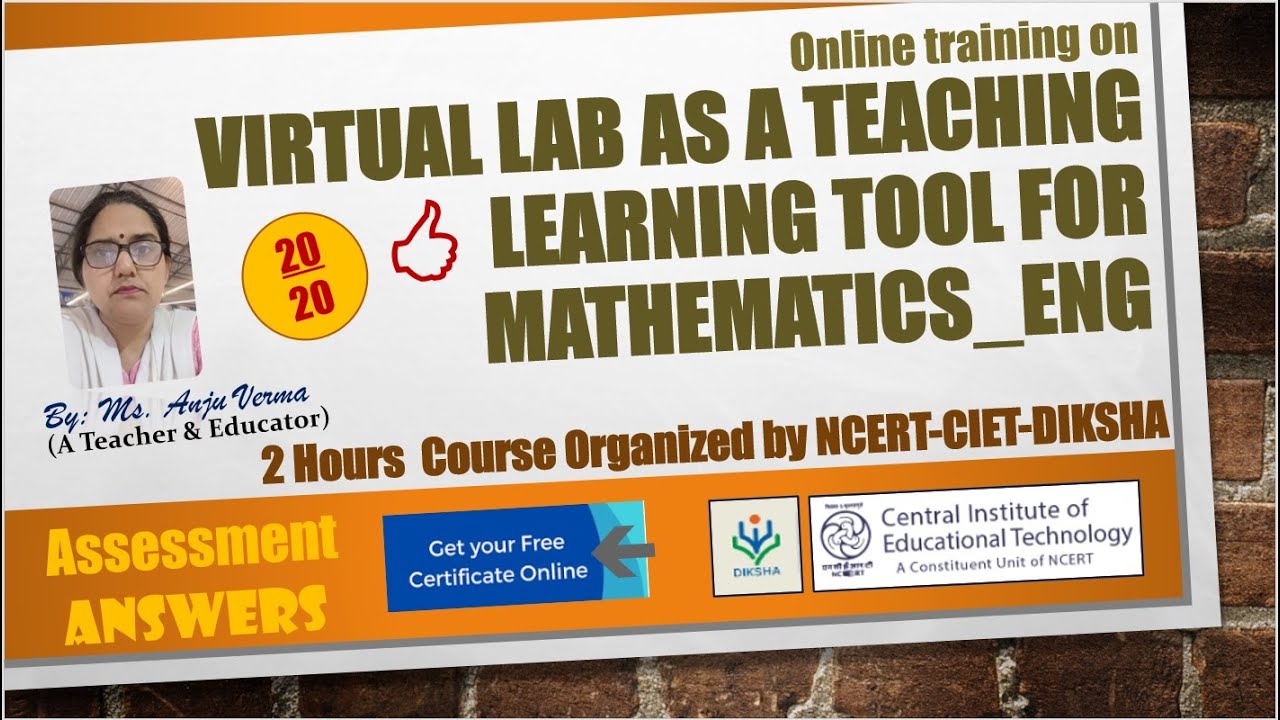 Virtual Lab as a teaching learning tool for Mathematics Eng | CIET-NCERT-DIKSHA | Anju Verma